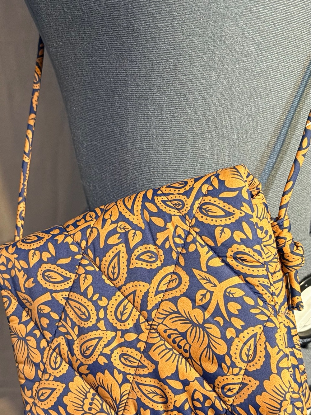 Vera Bradley Lotus Montage Roasted Pecan Crossbody Shoulder Bag